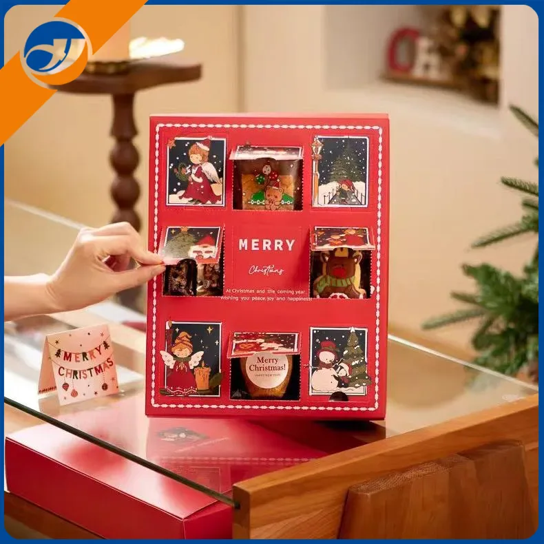 Papierová vianočná darčeková krabička na slepo